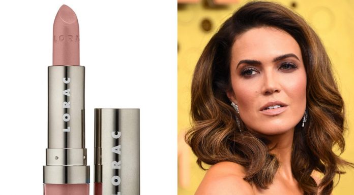 Mandy Moore’s rosy nude lipstick from the Emmys is only $18 on Amazon, so run, don’t walk